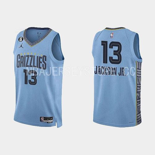 Memphis Grizzlies 13 Jaren Jackson Jr. 2022-23 Statement Edition Light Blue Men Jersey