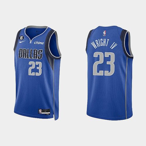 Dallas Mavericks 23 McKinley Wright IV 2022-23 Icon Edition Royal Men Jersey