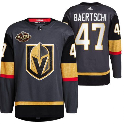 Men Vegas Golden Knights 47 Sven Baertschi Home Gold Jersey 2023 All-Star Jersey