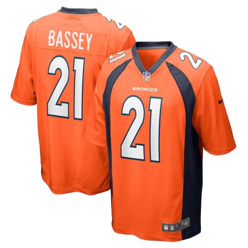 Essang Bassey 21 Denver Broncos Men's Team Game Jersey - Orange