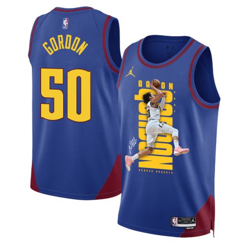 Aaron Gordon 50 Denver Nuggets Slamming Skills 2023 NBA Champions Swingman Jersey - Blue