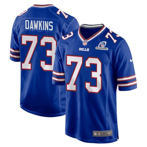 Dion Dawkins 73 Buffalo Bills 2024 Divisional Patch Game Men Jersey - Royal