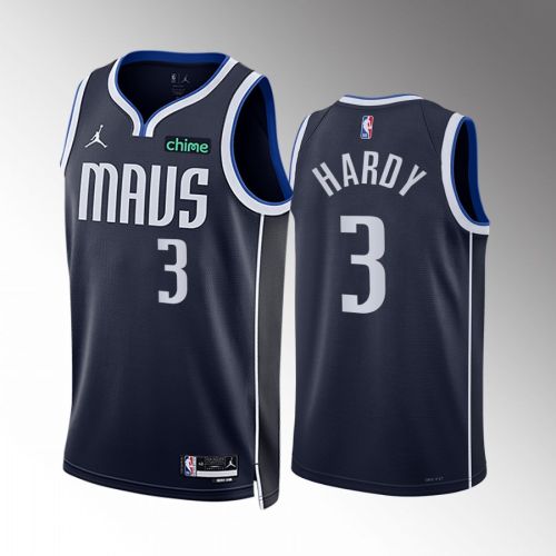 Jaden Hardy 3 2022-23 Dallas Mavericks Navy Statement Edition Jersey