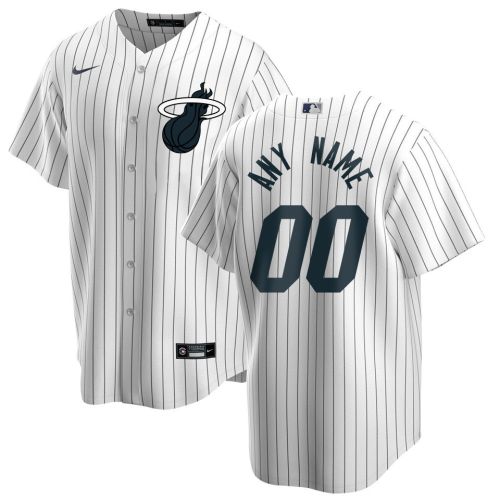 Miami Heat x NY Yankees Baseball Men Custom Jersey - White