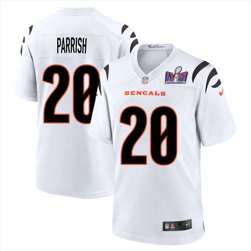 Lemar Parrish 20 Cincinnati Bengals Super Bowl LVIII Men Away Limited Jersey - White