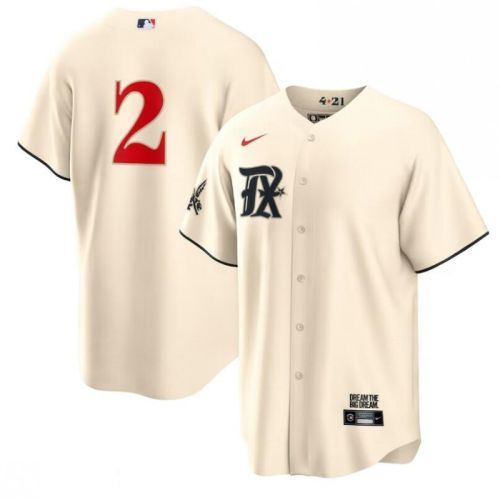 Marcus Semien 2 Texas Rangers 2023 City Connect Cool Base Game Jersey - Cream