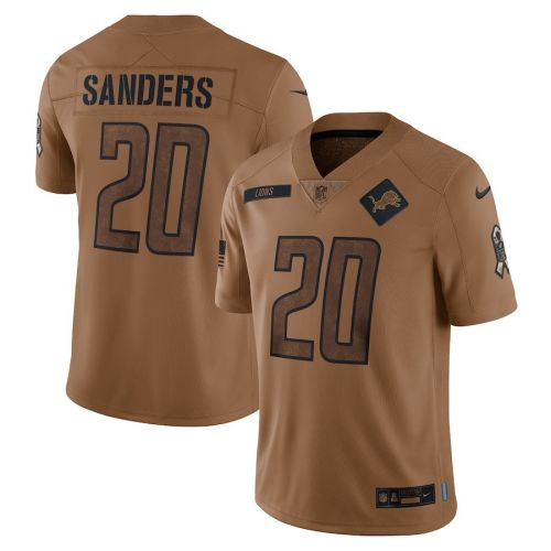 Barry Sanders 20 Detroit Lions 2023 Salute To Service Limited Jersey - Brown