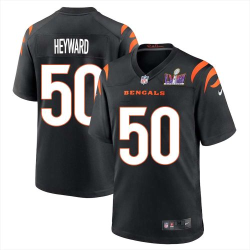 Shaka Heyward 50 Cincinnati Bengals Super Bowl LVIII Men Home Limited Jersey - Black