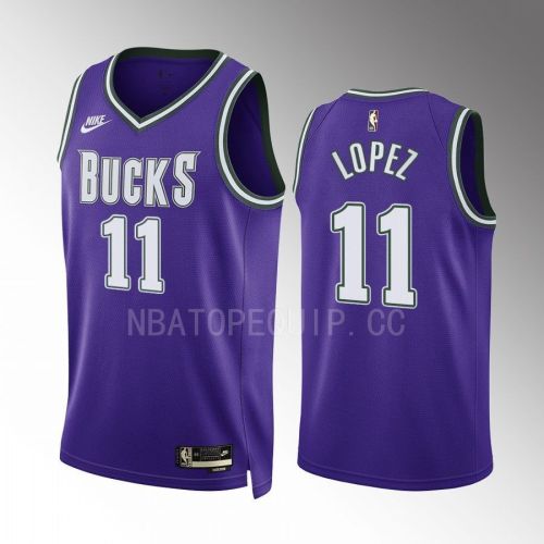 Milwaukee Bucks Brook Lopez 11 2022-23 Classic Edition Purple Jersey