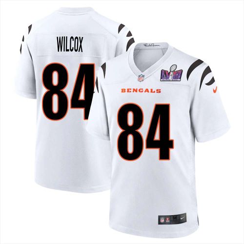 Mitchell Wilcox 84 Cincinnati Bengals Super Bowl LVIII Men Away Limited Jersey - White