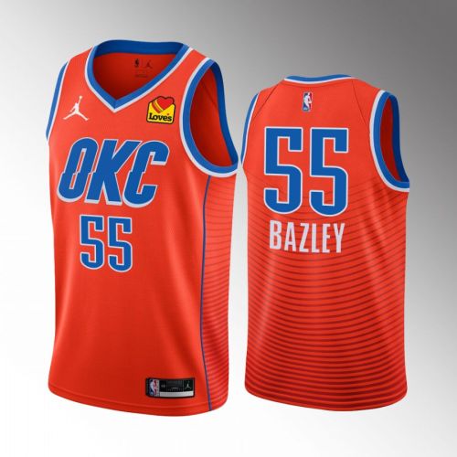 Oklahoma City Thunder Darius Bazley 55 2022-23 Statement Edition Orange Jersey Swingman