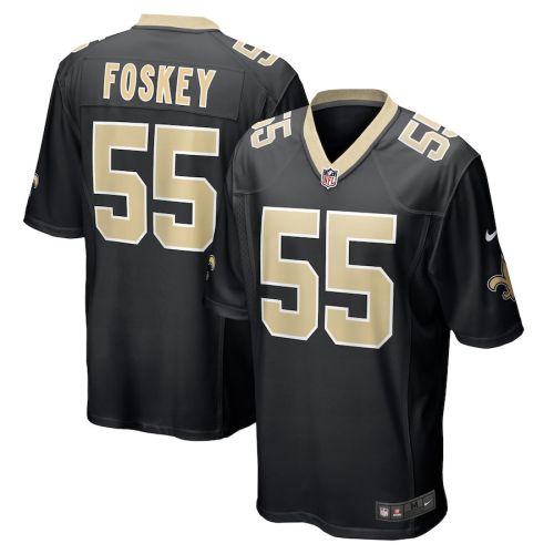 Isaiah Foskey 55 New Orleans Saints Men's Game Jersey - Black