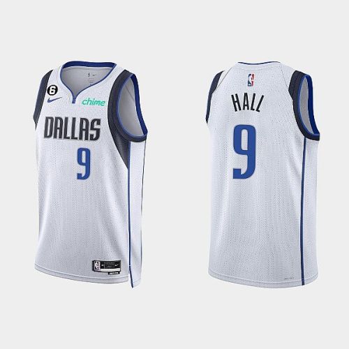 Dallas Mavericks Tyler Hall 9 2022-23 Association Edition White Men Jersey Swingman