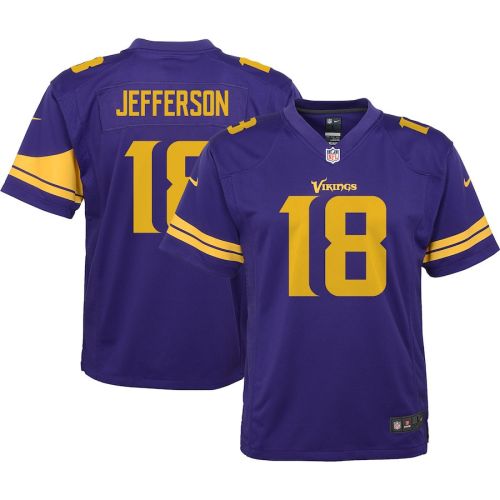 Justin Jefferson 18 Minnesota Vikings YOUTH Game Jersey - Purple