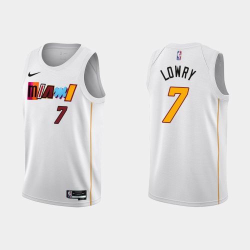 Miami Heat 7 Kyle Lowry 2022-23 City Edition White Men Jersey