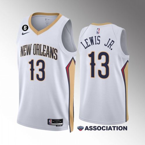 New Orleans Pelicans Kira Lewis Jr. 13 Association Edition 2022-23 White Jersey Swingman