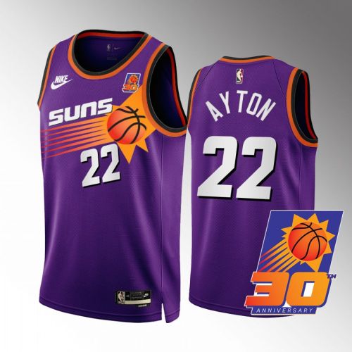 Phoenix Suns 30th Anniversary Deandre Ayton 22 Purple Jersey 2022-23 Classic Edition