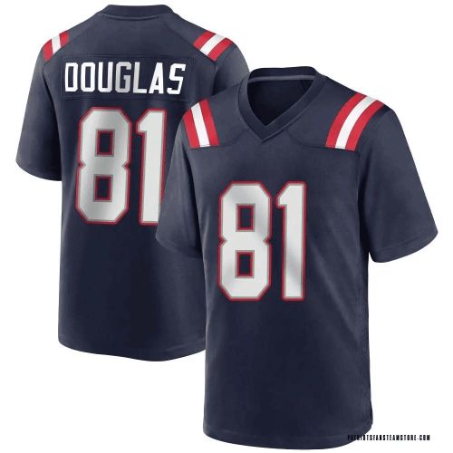 Demario Douglas 81 New England Patriots Game Men Jersey - Navy