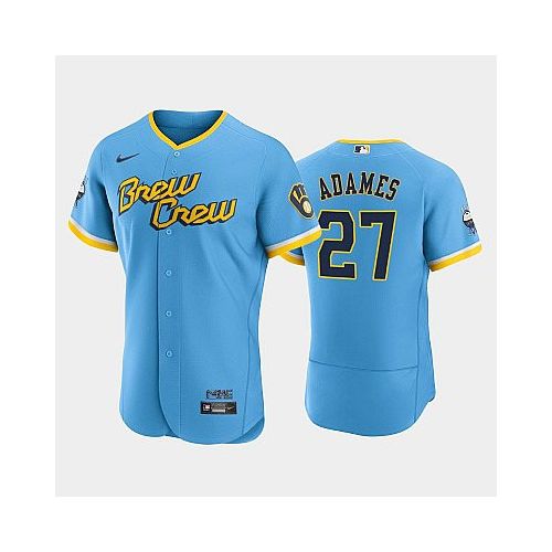 Willy Adames 27 2022-23 City Connect Milwaukee Brewers Jersey - Powder Blue