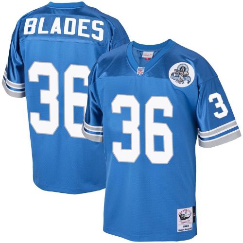 Bennie Blades 36 Detroit Lions 1993 Throwback Men Game Jersey - Blue