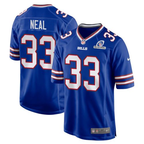 Siran Neal 33 Buffalo Bills 2024 Divisional Patch Game Men Jersey - Royal