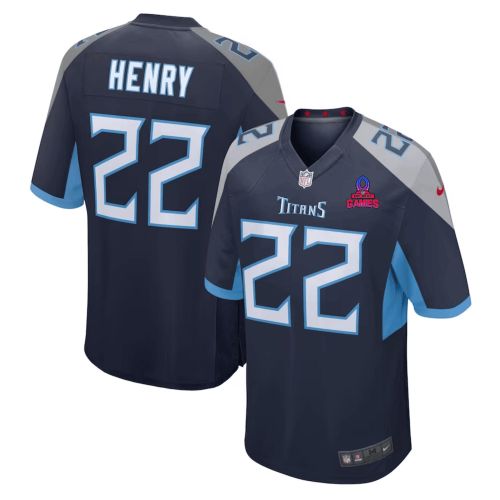 Derrick Henry 22 Tennessee Titans 2024 Pro Bowl Patch Game Men Jersey - Navy