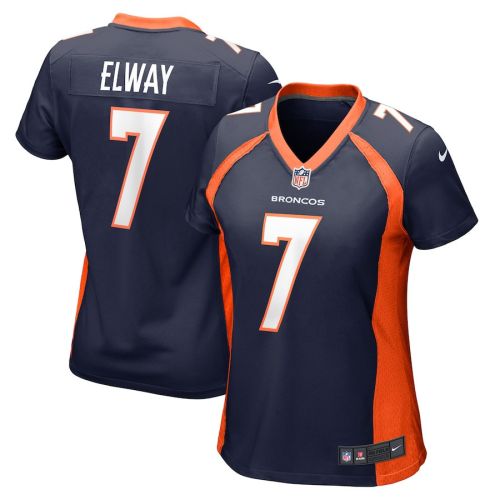 John Elway 7 Denver Broncos Women Retired Jersey - Navy