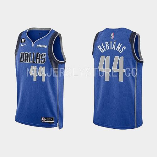 Dallas Mavericks 44 Davis Bertans 2022-23 Icon Edition Royal Men Jersey