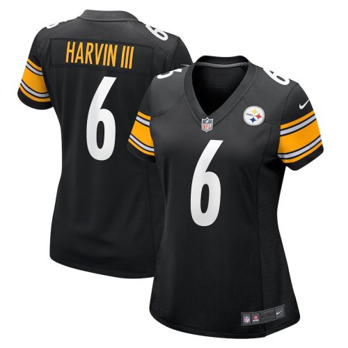 Pressley Harvin III 6 Pittsburgh Steelers Women's Game Jersey - Black