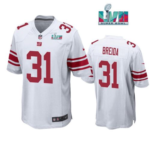 Matt Breida 31 New York Giants Super Bowl LVII Super Bowl LVII White Men Game Jersey