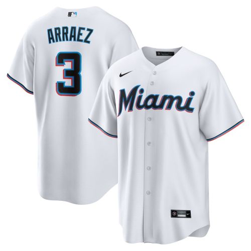 Luis Arraez 3 Miami Marlins Home Men Jersey - White