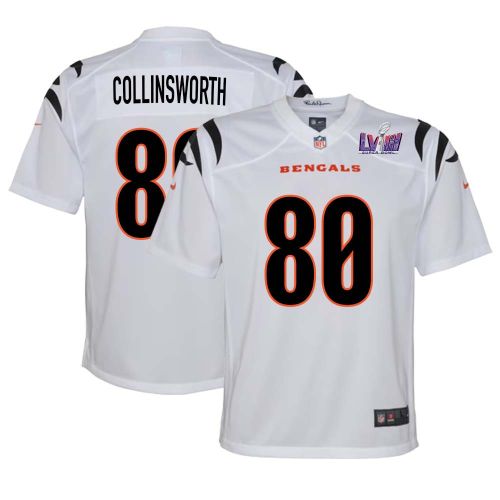 Cris Collinsworth 80 Cincinnati Bengals Super Bowl LVIII YOUTH Away Limited Jersey - White