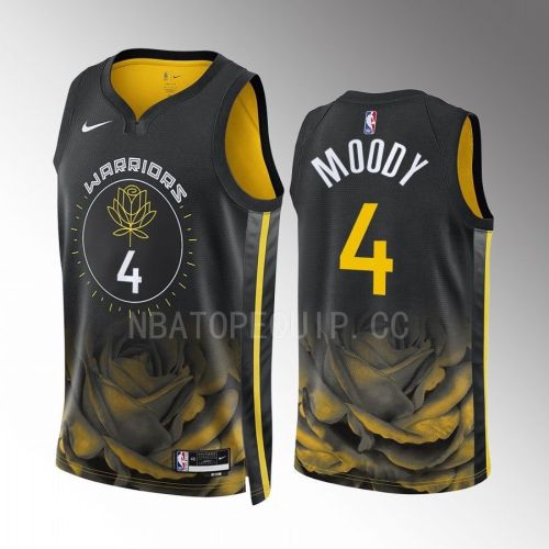 Golden State Warriors Moses Moody 4 2022-23 City Edition Black Men Jersey Swingman