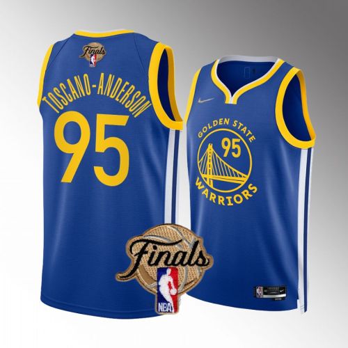 Juan Toscano-Anderson Golden State Warriors 2022 Finals Jersey Royal 95 Diamond Badge Dub