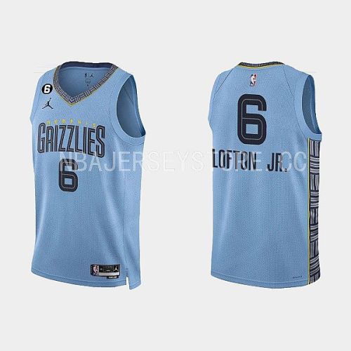 Memphis Grizzlies 6 Kenneth Lofton Jr. 2022-23 Statement Edition Light Blue Men Jersey