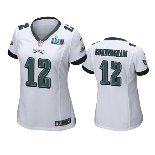 Randall Cunningham 12 Philadelphia Eagles Super Bowl LVII White Game Jersey - Women