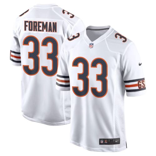 D’onta Foreman 33 Chicago Bears Men Game Jersey - White