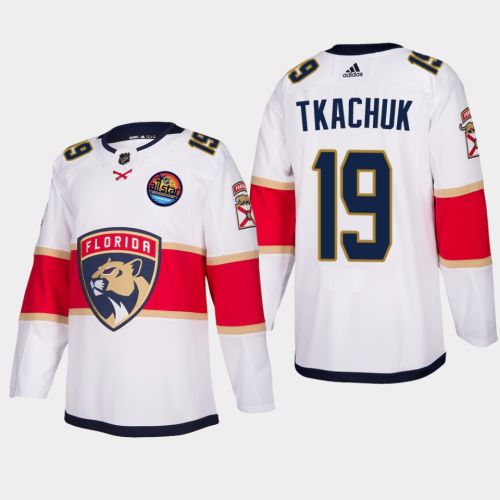 Matthew Tkachuk 19 Florida Panthers 2023 All-Star Patch Away White Jersey