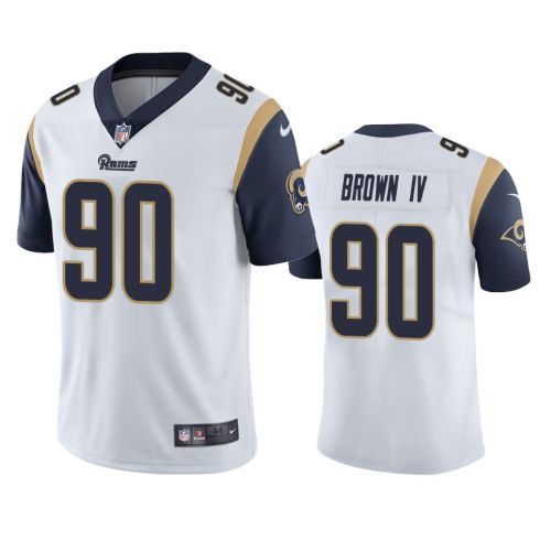 Los Angeles Rams Earnest Brown IV White Vapor Limited Jersey