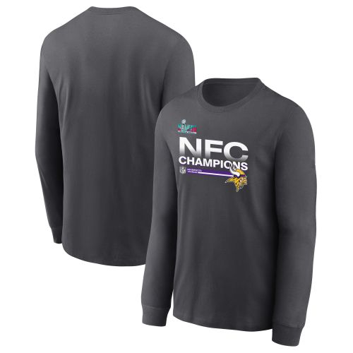 Minnesota Vikings NFC Champions Locker Room Trophy Collection Dark Heather Sweatshirt