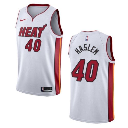 Men's Miami Heat 40 Udonis Haslem Association Swingman Jersey - White