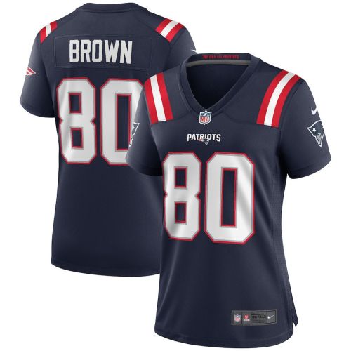 Troy Brown 80 New England Patriots Women Game Retired Jersey - Navy