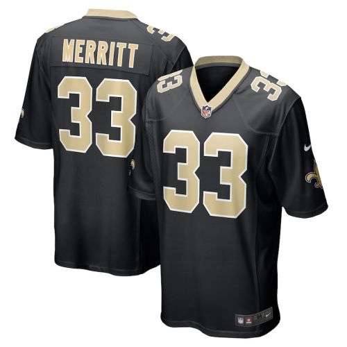 Kirk Merritt 33 New Orleans Saints Men Team Game Jersey - Black