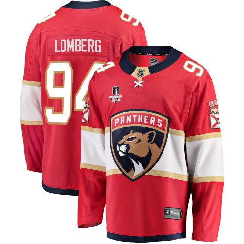 Florida Panthers Ryan Lomberg 94 Home 2023 Stanley Cup Final Breakaway Men Jersey - Red