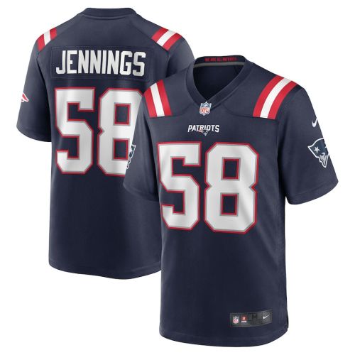 Anfernee Jennings 58 New England Patriots Men Team Game Jersey - Navy