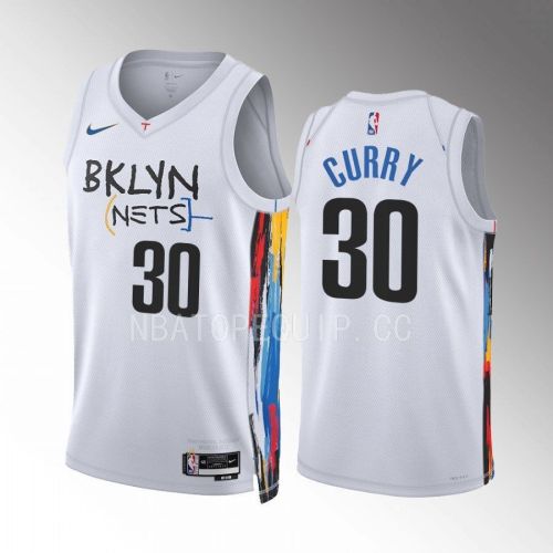 Brooklyn Nets Seth Curry 30 2022-23 City Edition White Jersey Swingman