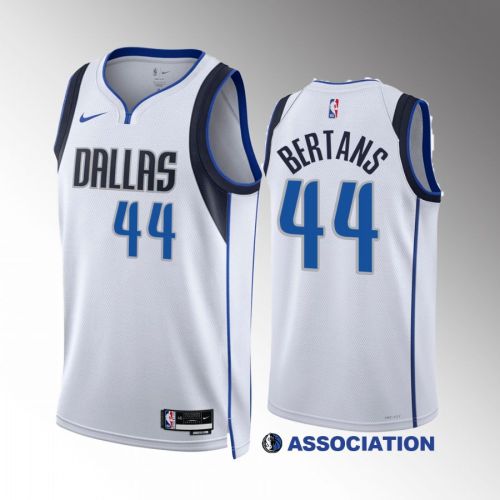 Davis Bertans 44 2022-23 Dallas Mavericks White Association Edition Jersey Swingman