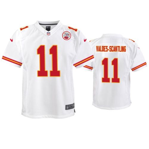 Marquez Valdes-Scantling 11 Kansas City Chiefs Youth Game Jersey - White Jersey