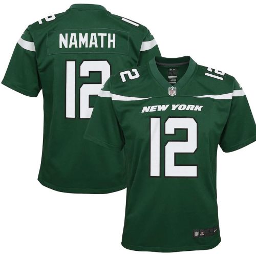 Joe Namath 12 New York Jets Youth Game Jersey - Gotham Green