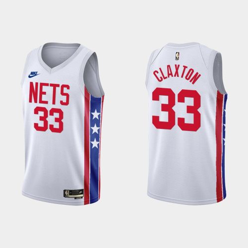 Brooklyn Nets Nicolas Claxton 33 2022-23 Classic Edition White Men Jersey